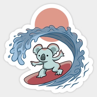 Surfing koala Sticker